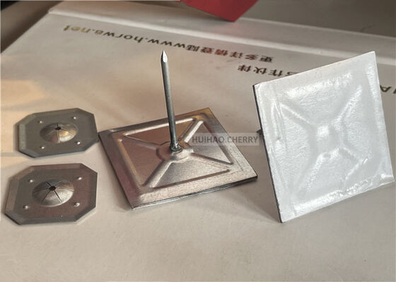 Piel de aislamiento de lana de roca fijación autoadhesiva de aislamiento de palillos de 12 Gauge 1-1/2 "con lavadora de bloqueo cuadrado