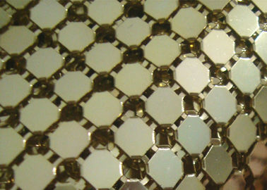 Tejido de alfombras metálicas de aluminio flexible de 3 mm para decoración interior