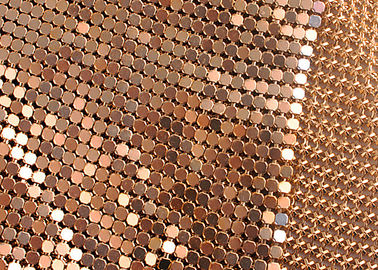 Tejido de alfombras metálicas de aluminio flexible de 3 mm para decoración interior