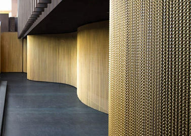 Cortina de techo de malla de aluminio con ganchos dobles