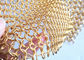 tela de malla de oro del anillo del metal del color del diámetro 20m m OD de los 2MM para la cortina metálica del hotel