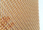 Echada tejida decorativa prensada del abrigo del color oro 5m m de la malla del acero inoxidable del alambre