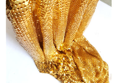 4 mm de color dorado de aluminio Sequin malla metálica para la decoración del hotel