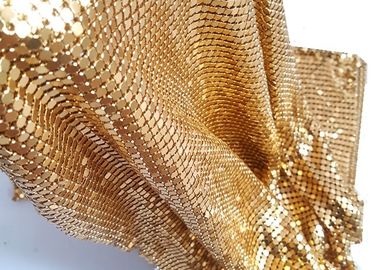 Tejido de alfombras metálicas de aluminio flexible de 3 mm para decoración interior