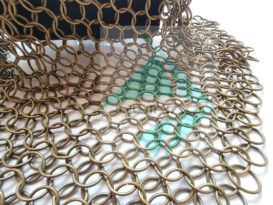 Decoración de cortinas de malla de anillo de metal de 2 mm y 20 mm