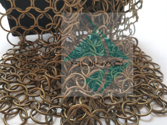 Decoración de cortinas de malla de anillo de metal de 2 mm y 20 mm