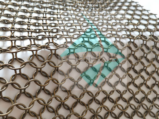Decoración de cortinas de malla de anillo de metal de 2 mm y 20 mm