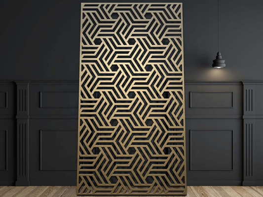 Panel de malla de aluminio cortada con láser de 1220x3050mm para valla exterior