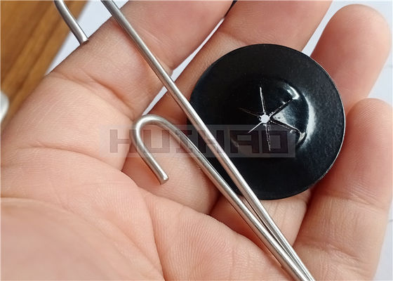 clips pintados negros de la lavadora de fijación del uno mismo de 38m m para fijar el alambre Mesh Screening To Solar Panels