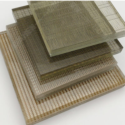 Decoración Art Fabric Laminated Glass With Mesh Interlayer