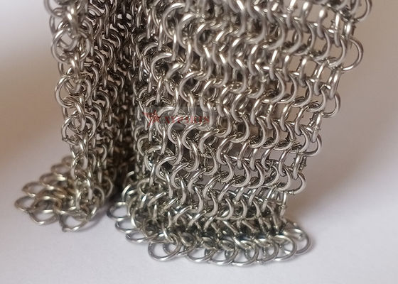 Malla de alambre Chainmail del acero inoxidable de la soldadura para la cortina del sitio
