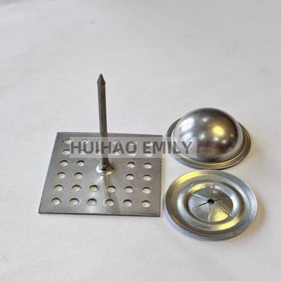 Pinos de anclaje de aislamiento de base perforada de acero inoxidable para lana de vidrio