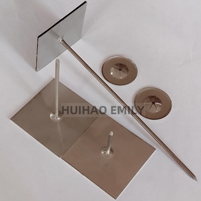 50x50mm placa base autoadherente de aislamiento pernos colgantes para el aislamiento de paredes exteriores
