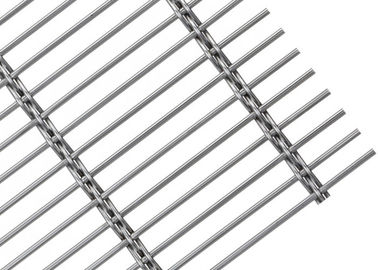 Malla de alambre prensada Rod, malla de alambre arquitectónica del acero inoxidable para la decoración