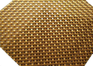 Malla de alambre arquitectónica del color oro, abertura prensada de la malla 6m m de la pantalla de alambre plano