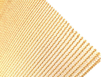 malla de alambre laminada cobre de la anchura de 2500m m para la división de cristal del arte arquitectónico