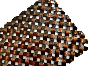 Acero inoxidable plateado cobre 304 de la malla de alambre arquitectónica para los gabinetes