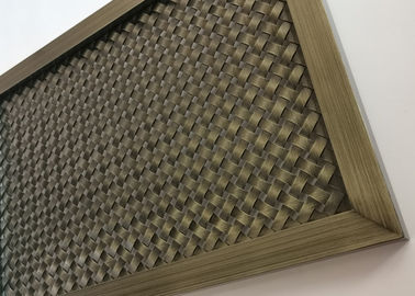 Pantalla de malla de alambre arquitectónica del metal del diseño del marco con cobre antiguo