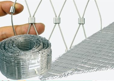 La cerca arquitectónica X tiende la malla de la cuerda de alambre, malla flexible del cable del acero inoxidable