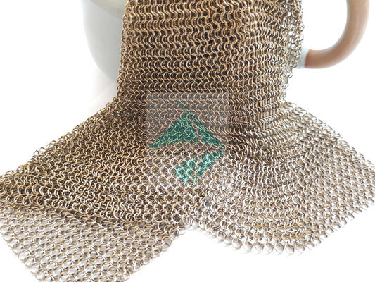 316 metal de acero inoxidable Ring Mesh de la decoración 0.8mmx7m m de la seguridad