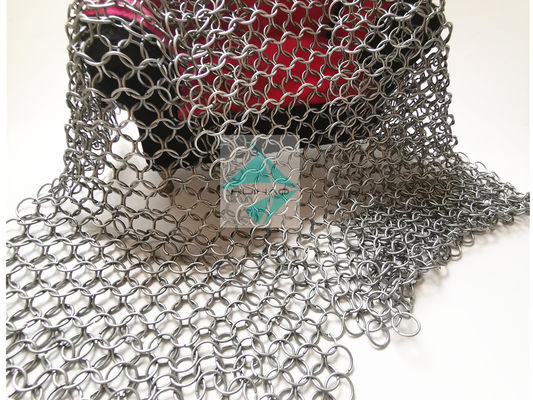 Aleación de aluminio Chainmail alrededor de Ring Mesh, metal Ring Mesh del divisor de la decoración
