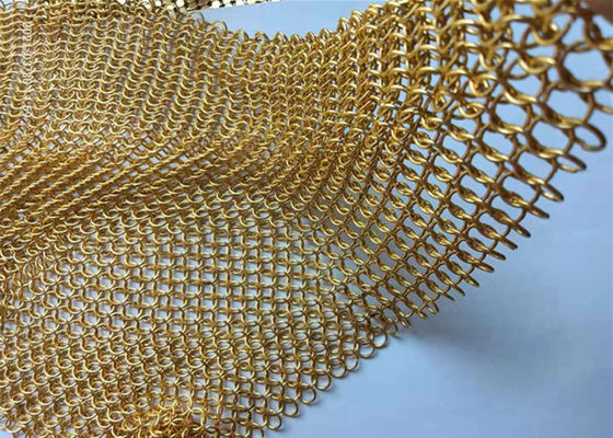 La cadena trenzó 1.2m m Ring Mesh For Indoor Decoration de acero inoxidable