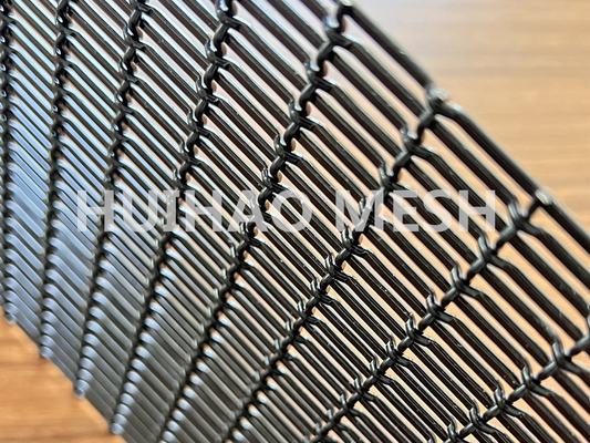 Negro arquitectónico de acero inoxidable de Mesh Metal Woven Wire Spray de la fachada para la cerca decorativa