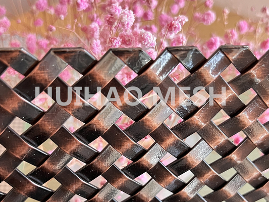 17,4% zonas abiertas Mesh Anti Brass Finished Decorative tejido arquitectónico para el gabinete