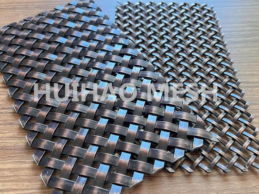 Alambre arquitectónico Mesh Antique Finish Square Hole 304 de acero inoxidables de los gabinetes de los muebles