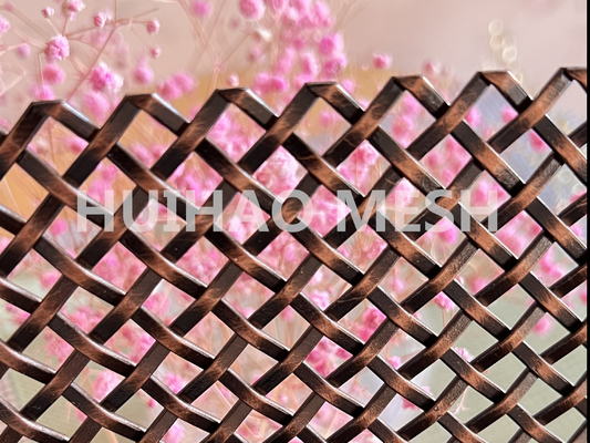 Alambre de acero decorativo de bronce Mesh Ss 304 de la antigüedad de la zona abierta del 42% para la puerta de gabinete de los muebles