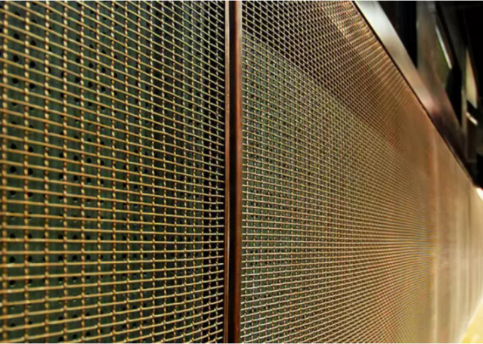 Metal arquitectónico Mesh Screen With Antique Copper de la fuente del servicio de diseño del marco