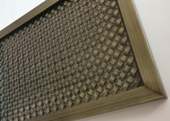 La antigüedad plateó el metal arquitectónico tejido Mesh Fabric For Elevator Interior 6