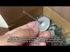 Componentes de almohadillas aislantes extraíbles: gancho y lavadora de acero inoxidable y alfileres de mantel