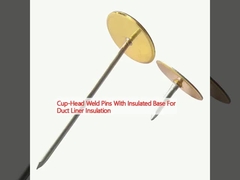 Pinos de soldadura con cabeza de taza con base aislada para aislamiento del revestimiento de conductos