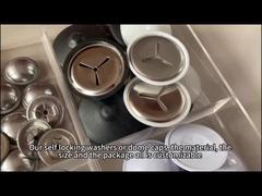 Tamaño y material Lavadora de autobloqueo personalizable o tapas de autobloqueo hechas de Huihao